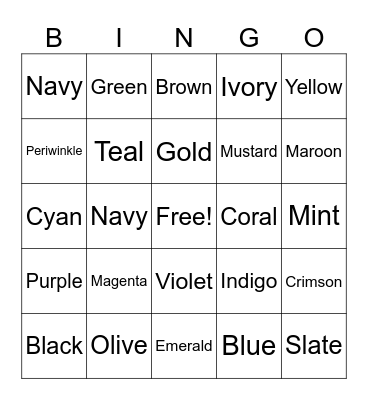 Test Bingo Card