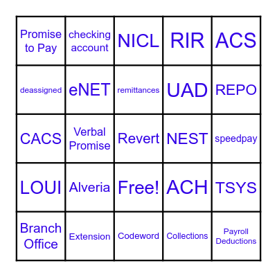 COLLECT-IN-GO Bingo Card