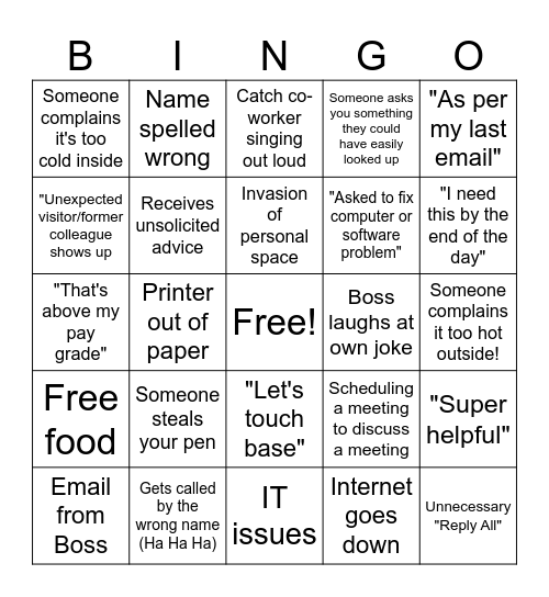 Administrative Professional Day Bingo Card