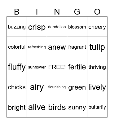 SPRING INTO READING! Bingo Card