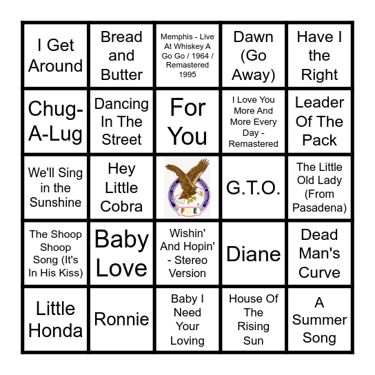 CLASS OF '64 Bingo Card