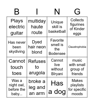 Bingo (1p) Bingo Card
