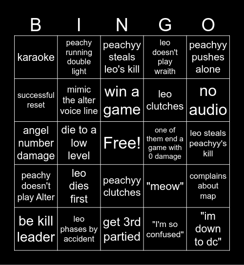 apex bingo duo edition! Bingo Card
