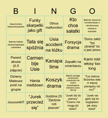 2025 Easter Bingo Card
