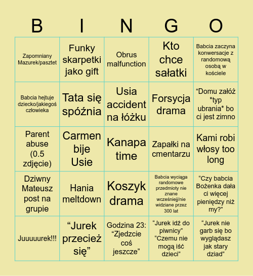 2025 Easter Bingo Card