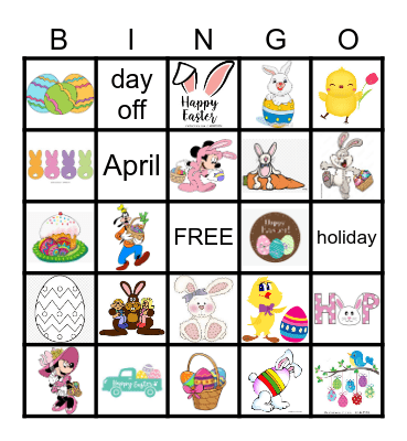 Easter Weekend Bingo Card