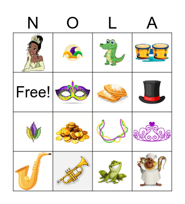 New Orleans Bingo Card