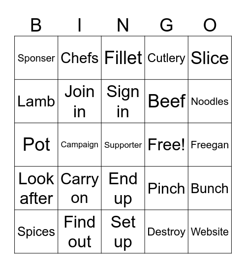 Bingo Card