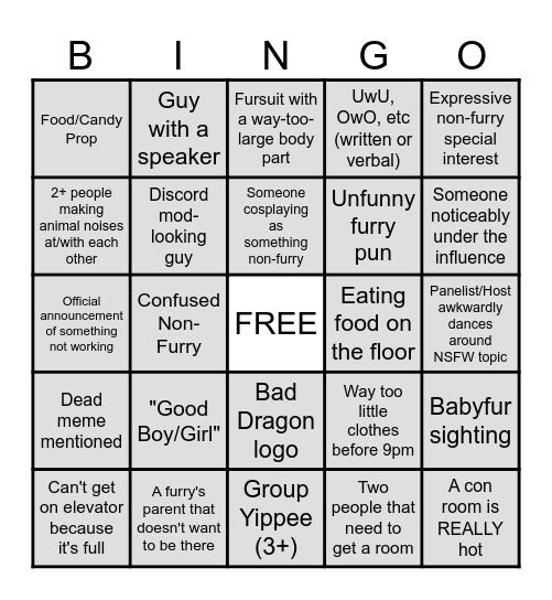 AnthrOhio 2025 Bingo Card