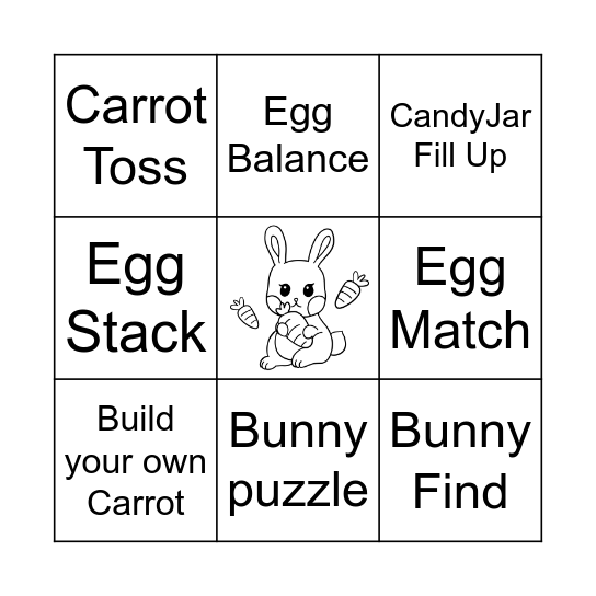 Easter Stations Bingo Card