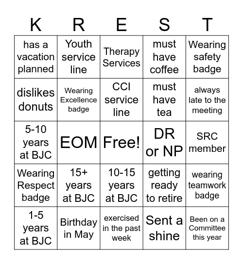 Bingo Card