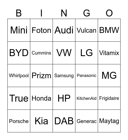 ATL Brands Bingo! Bingo Card