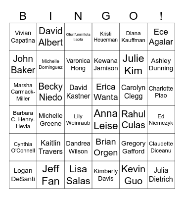 1585 Healthcare Offsite Bingo Card