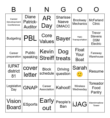 Review Bingo Card