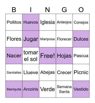 Spring Bingo Card