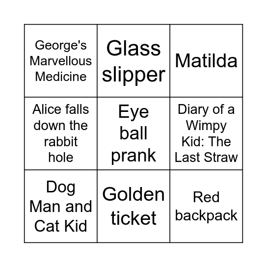 Book Bingo Card