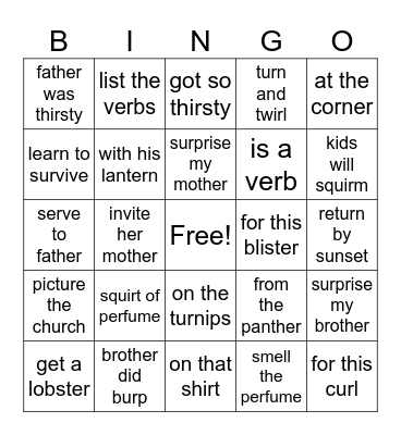 Unit 9 Bingo Card