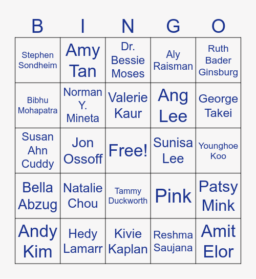May's Heritage Month BINGO! Bingo Card