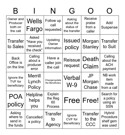 Hybrid Bingo Card