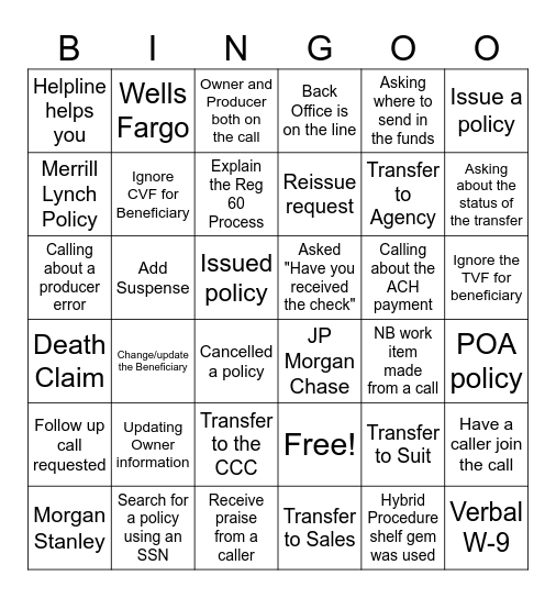 Hybrid Bingo Card