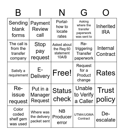Hybrid Bingo Card