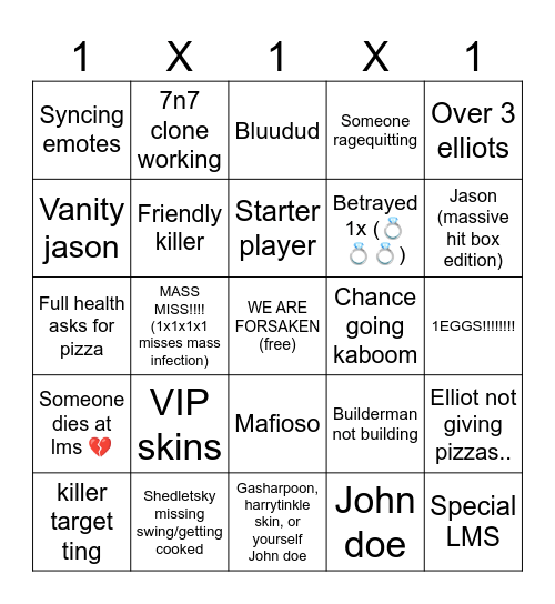 Forsaken Bengo(bingo) Bingo Card