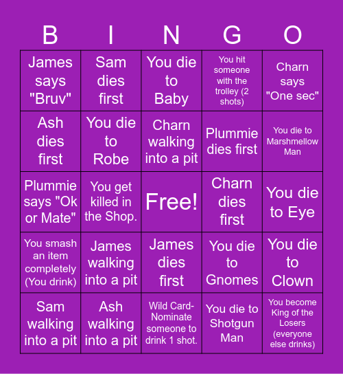 R.E.P.O BINGO Card