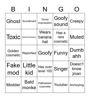 Gtag bingo #1 Bingo Card
