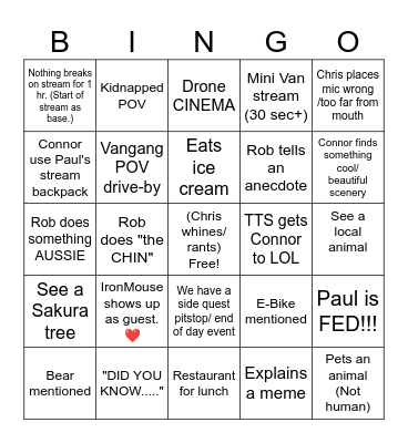 CmPs D6 Bingo Card