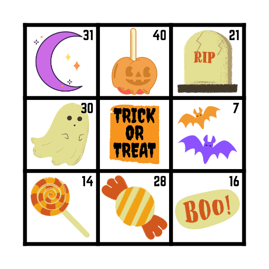 HALLOWEEN Bingo Card