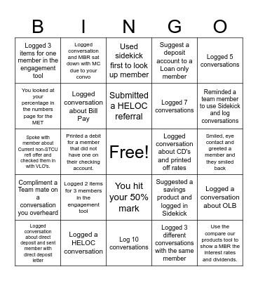 Spring Challenge Bingo Card
