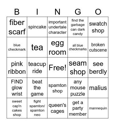 room randomizer Bingo Card