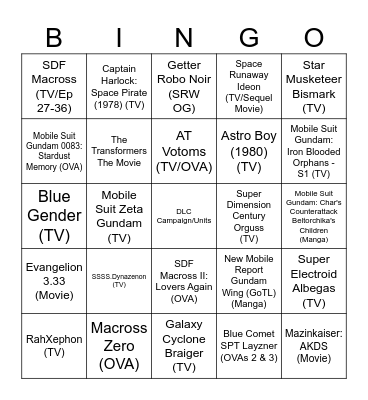 SRW Cope Bingo 2 Bingo Card