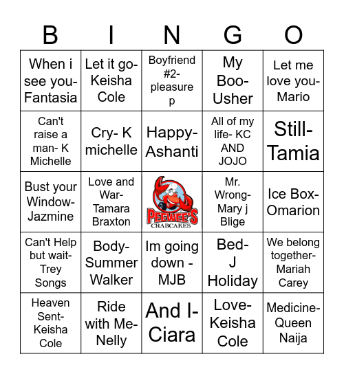RNB Bingo Card