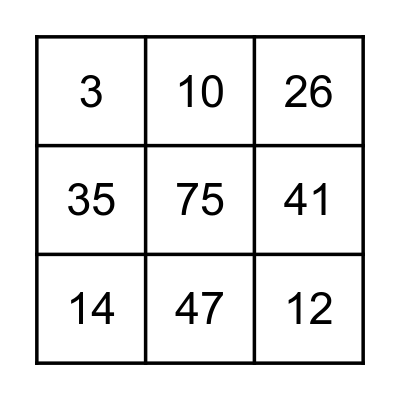 Celebration Bingo Card