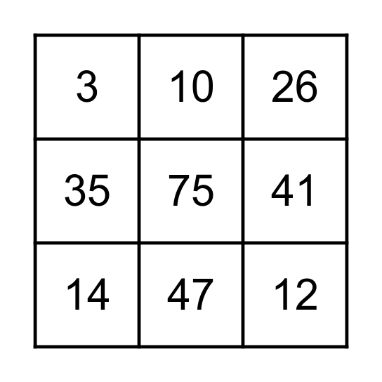 Celebration Bingo Card