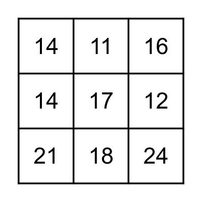 Celebration Bingo Card