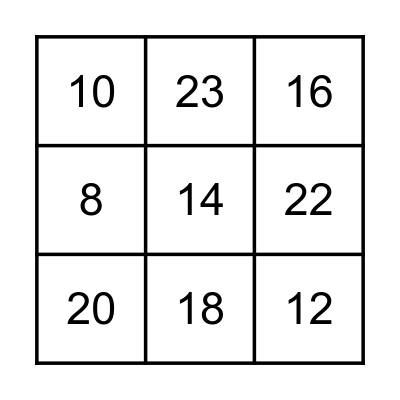 Celebration Bingo Card