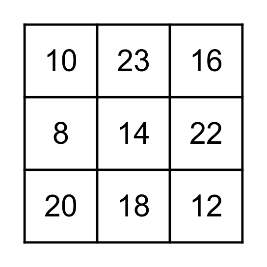 Celebration Bingo Card