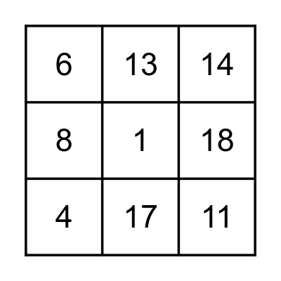 Celebration Bingo Card