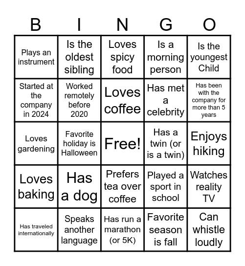 VDA- Telkonet Bonding Beyond Borders Bingo Card