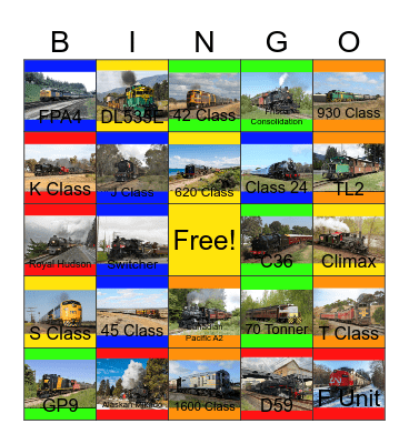 Railway Museums in Canada and Australia would add my bucket list one day Bingo Card