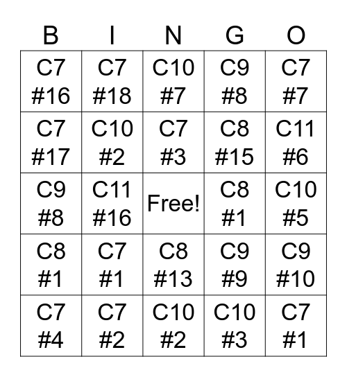 Earth & Space Chapter 7 Practice Bingo Card