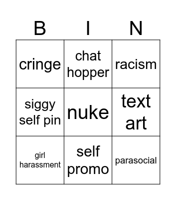 mod bingo Card