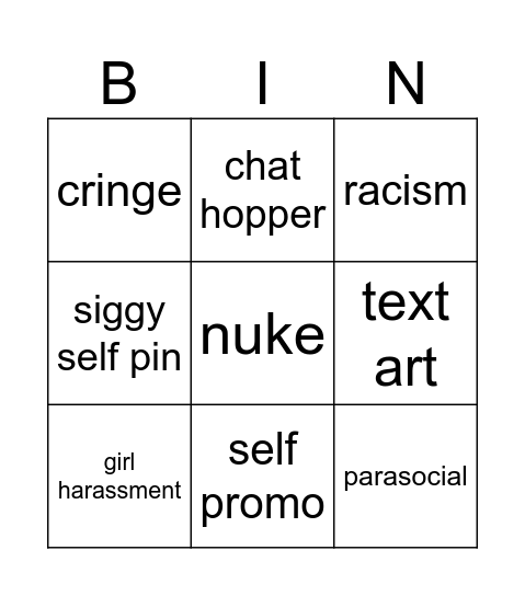 mod bingo Card