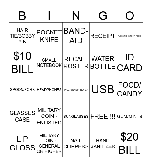 POCKET BINGO!! Bingo Card