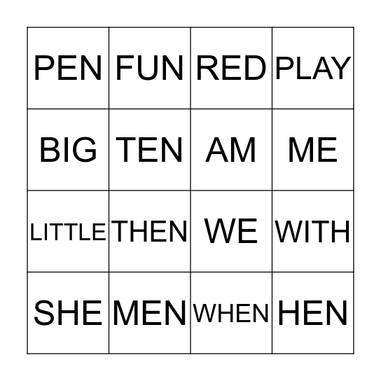 Bingo Card