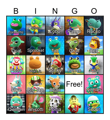 LilSimsie Animal Crossing Bingo Card Bingo Card
