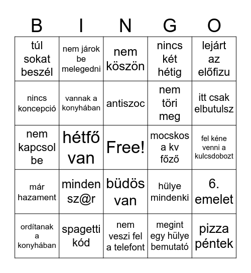 Mibajod? Bingo Card