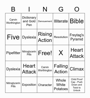 FREYTAG'S PYRAMID Bingo Card